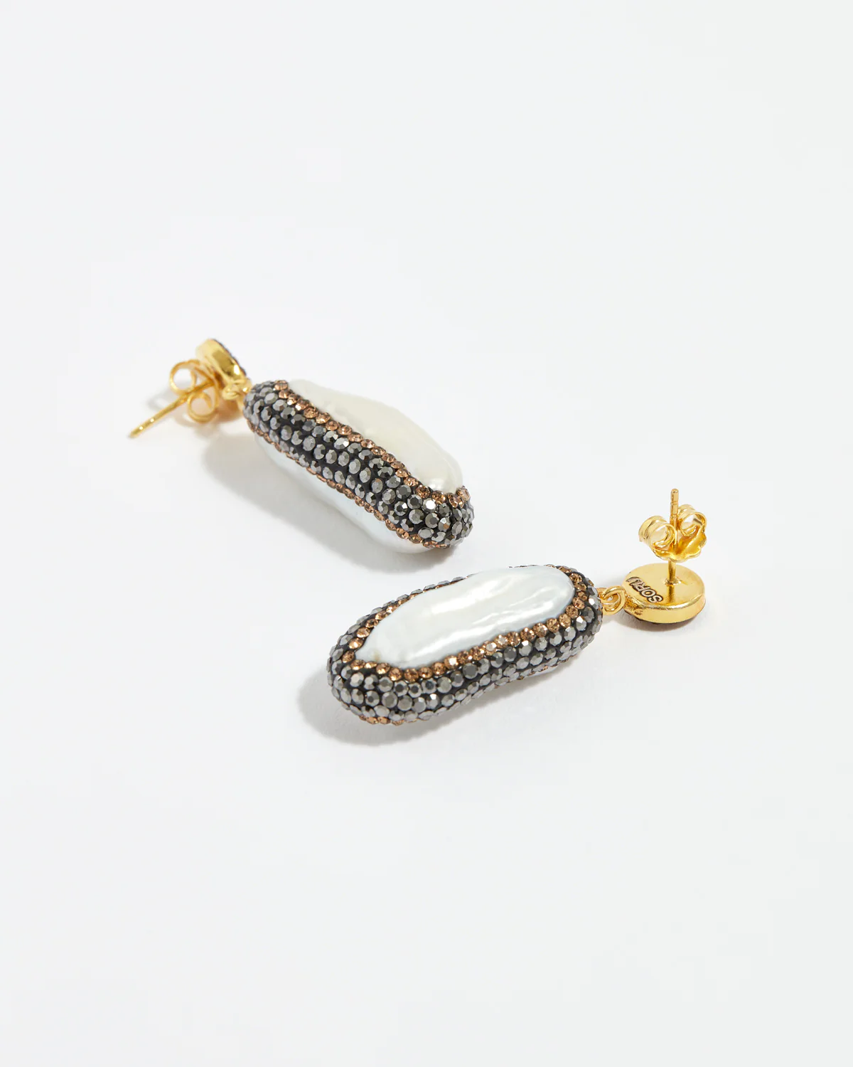 Double Sided Earrings, Baroque Pearl - Image 3