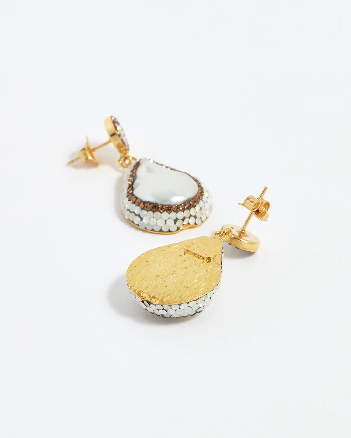 Baroque Pearl Earrings - Image 3