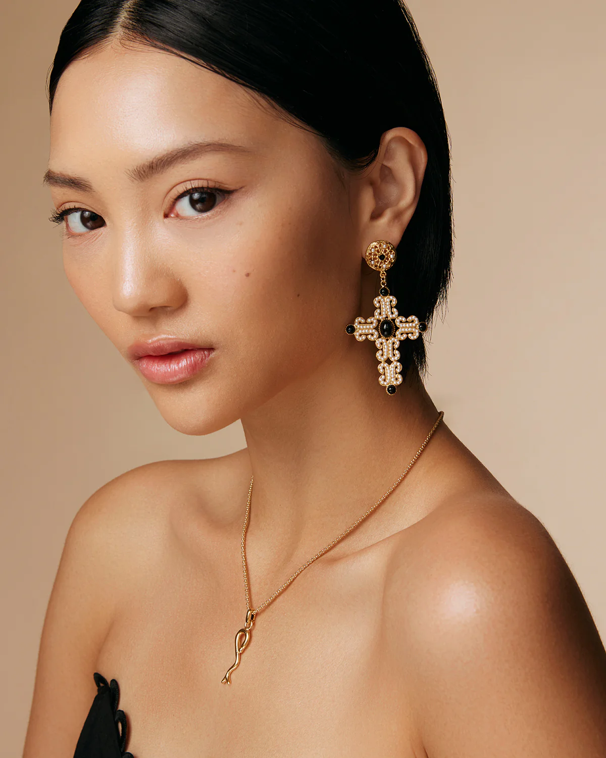 Soru Charm Rope Necklace, Gold - Image 5