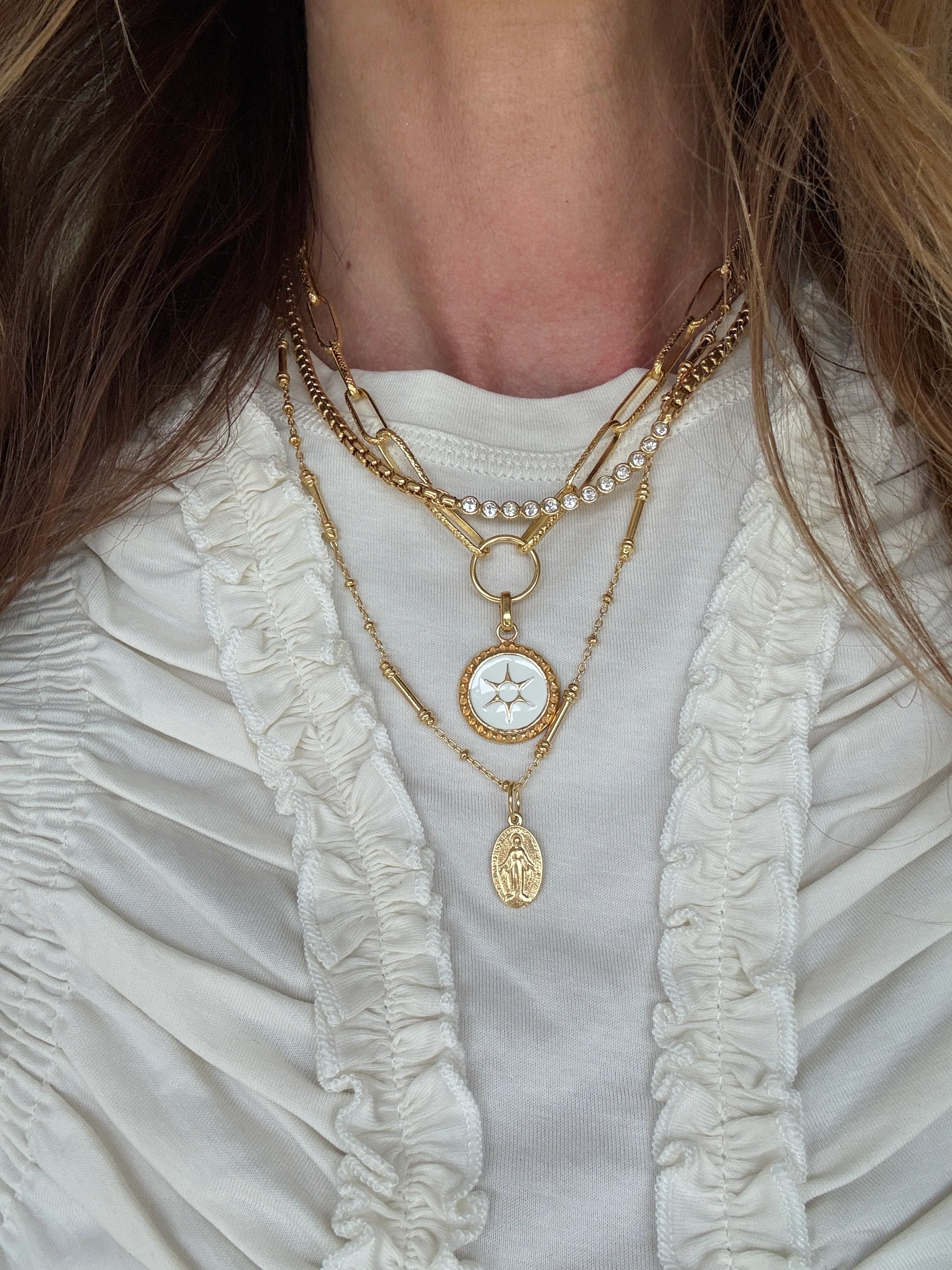 Como, Pellegrino & Sun Coin Charm Necklace Set - Image 3