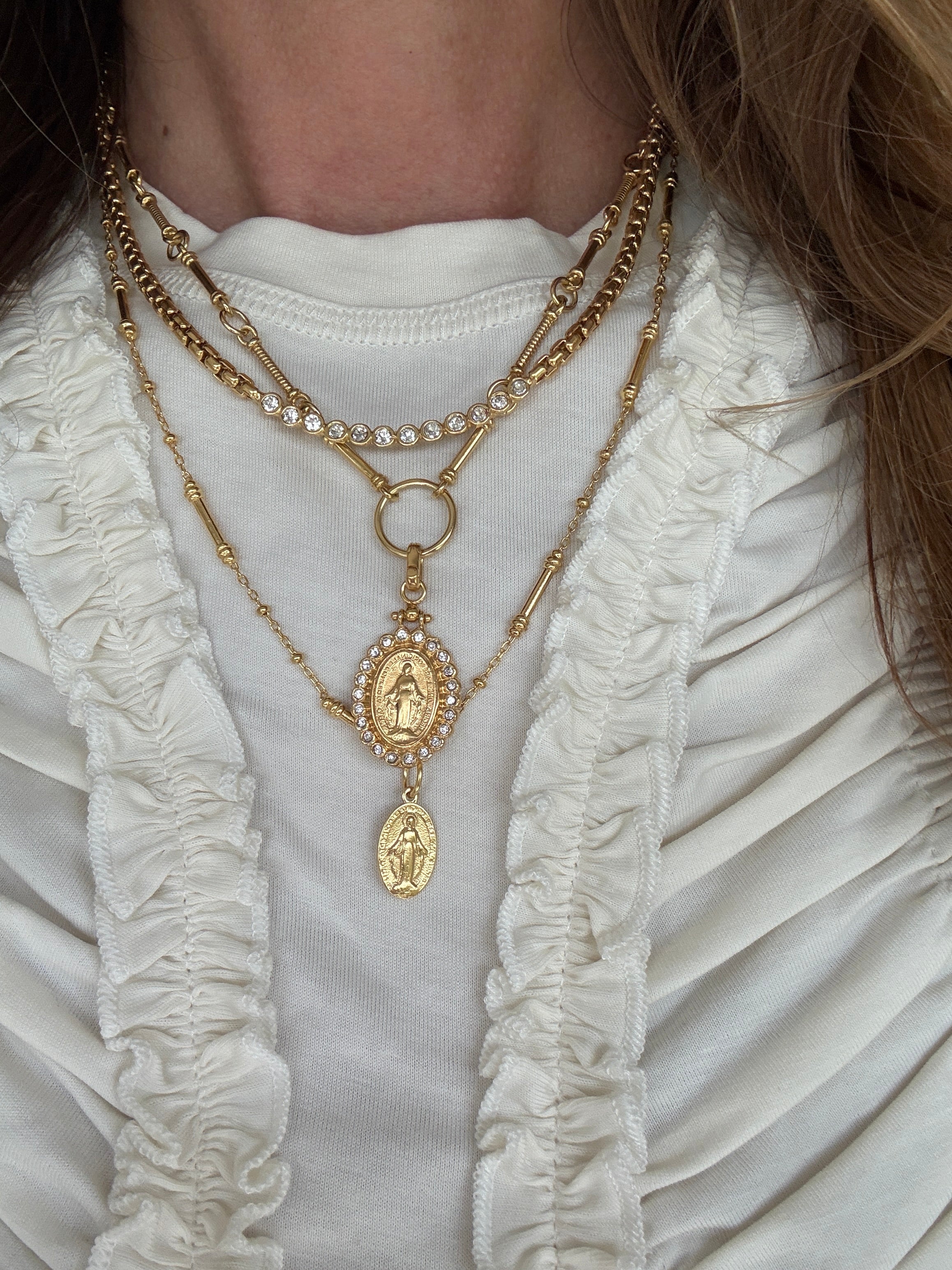 Como, Pellegrino Necklace & Crystal Pellegrino Charm Necklace Set - Image 3