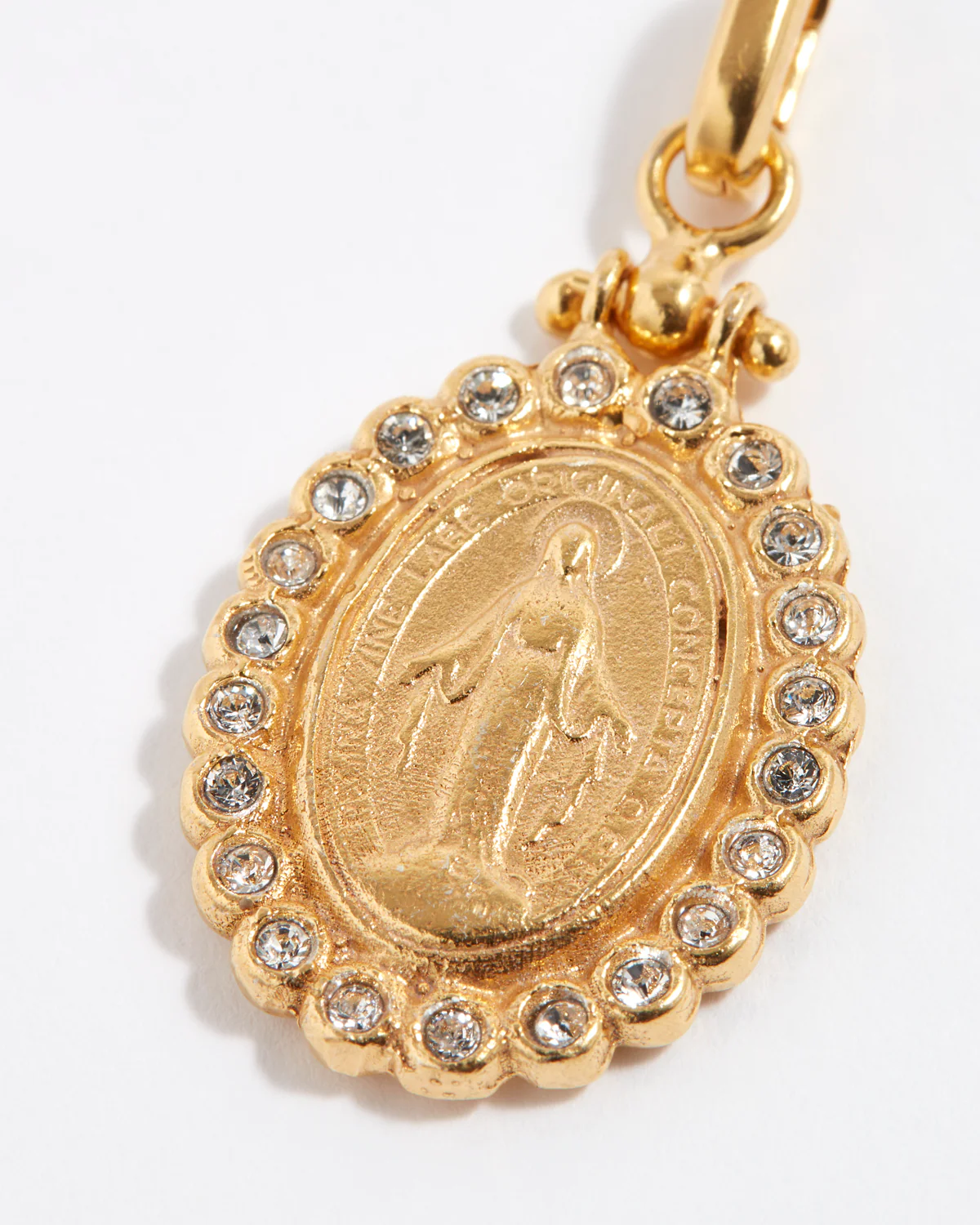 Clear Crystal Pellegrino Charm, Gold - Image 3
