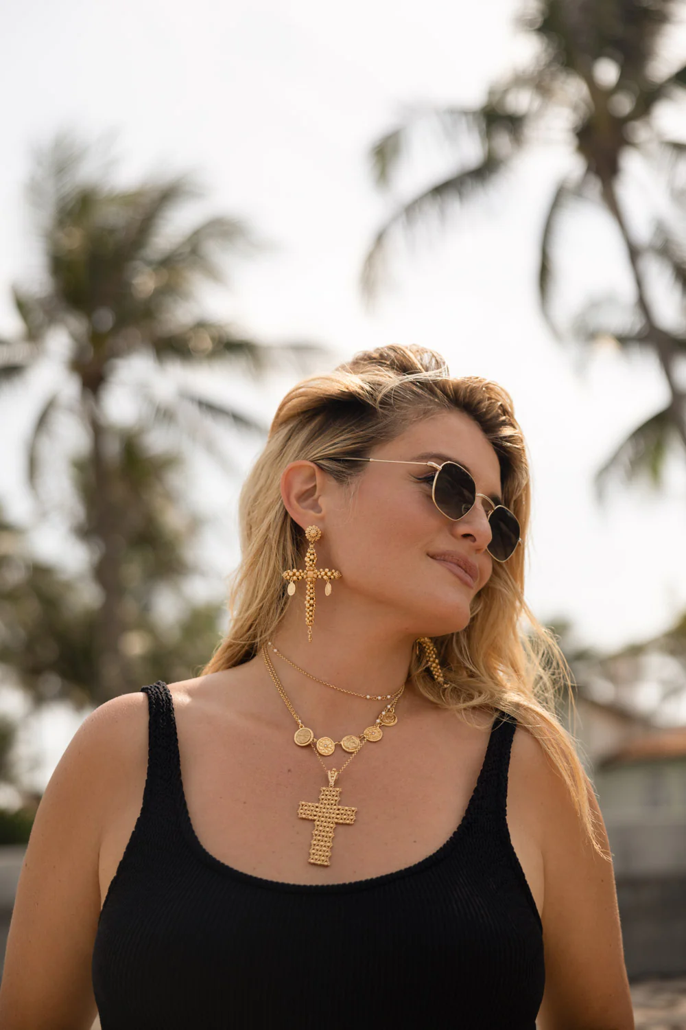 Daphne Oz X Soru The Domenica Cross Earrings - Image 4