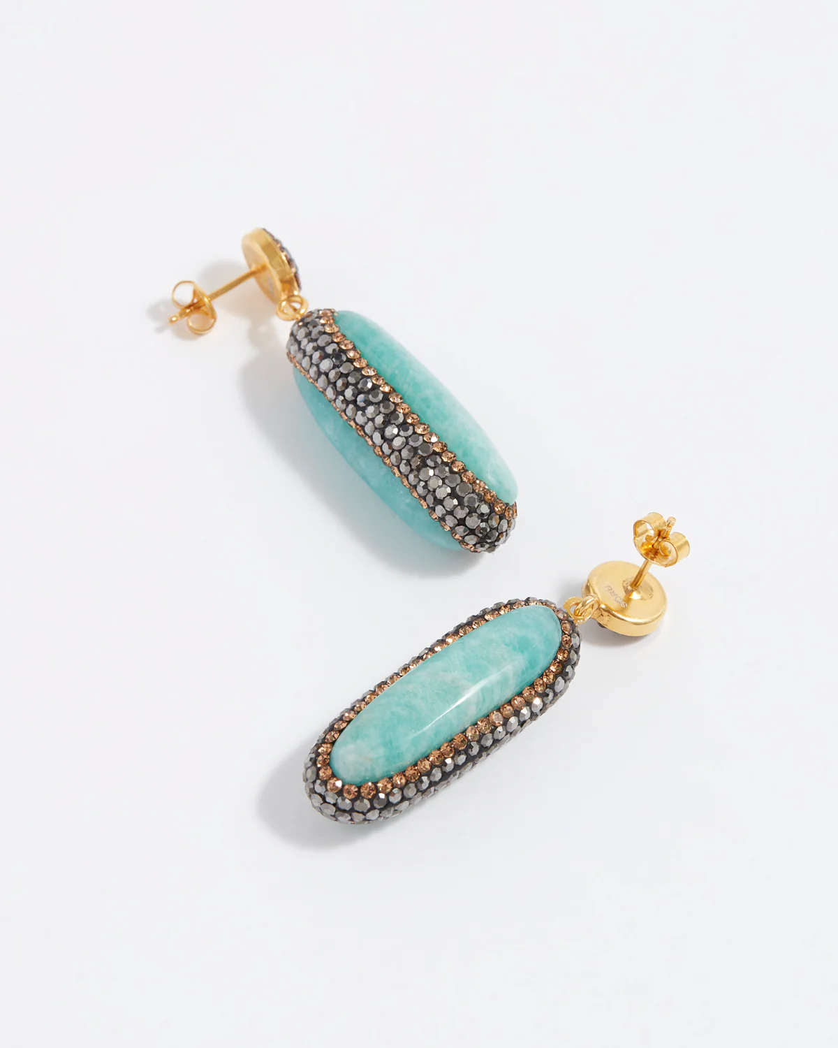 Double Sided Earrings, Amazonite - Image 3