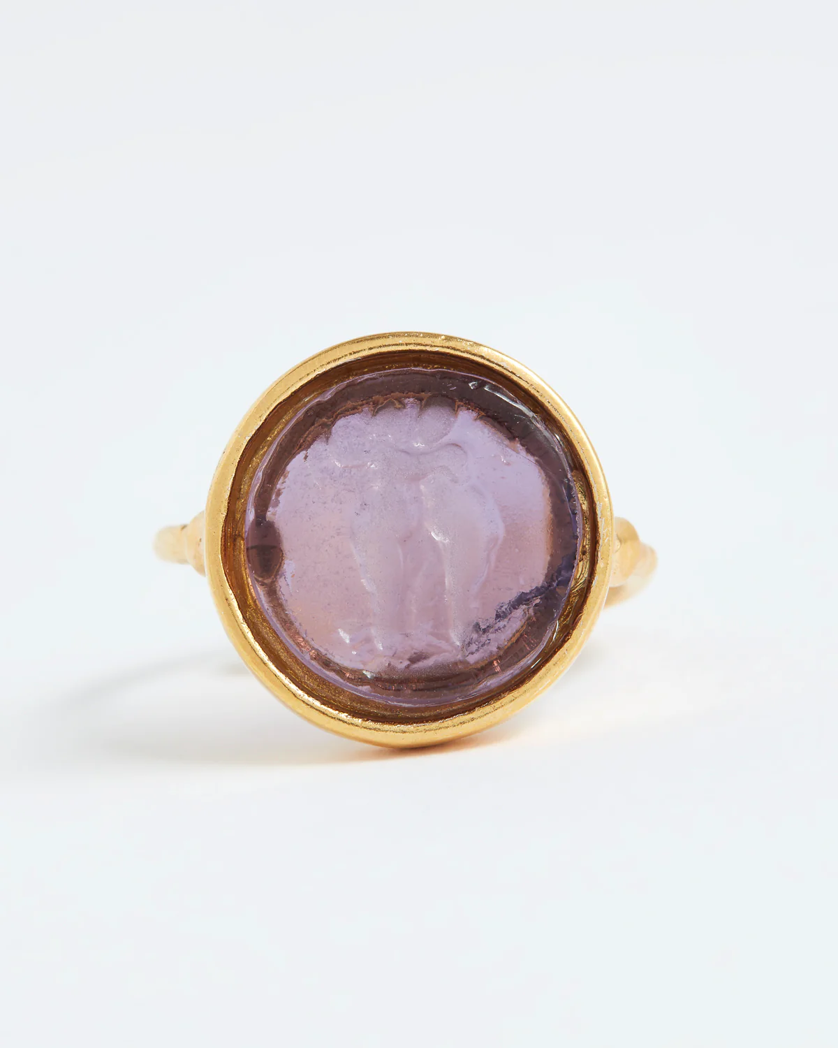 Protection Amulet Ring "This Too Shall Pass", Violet - Image 4