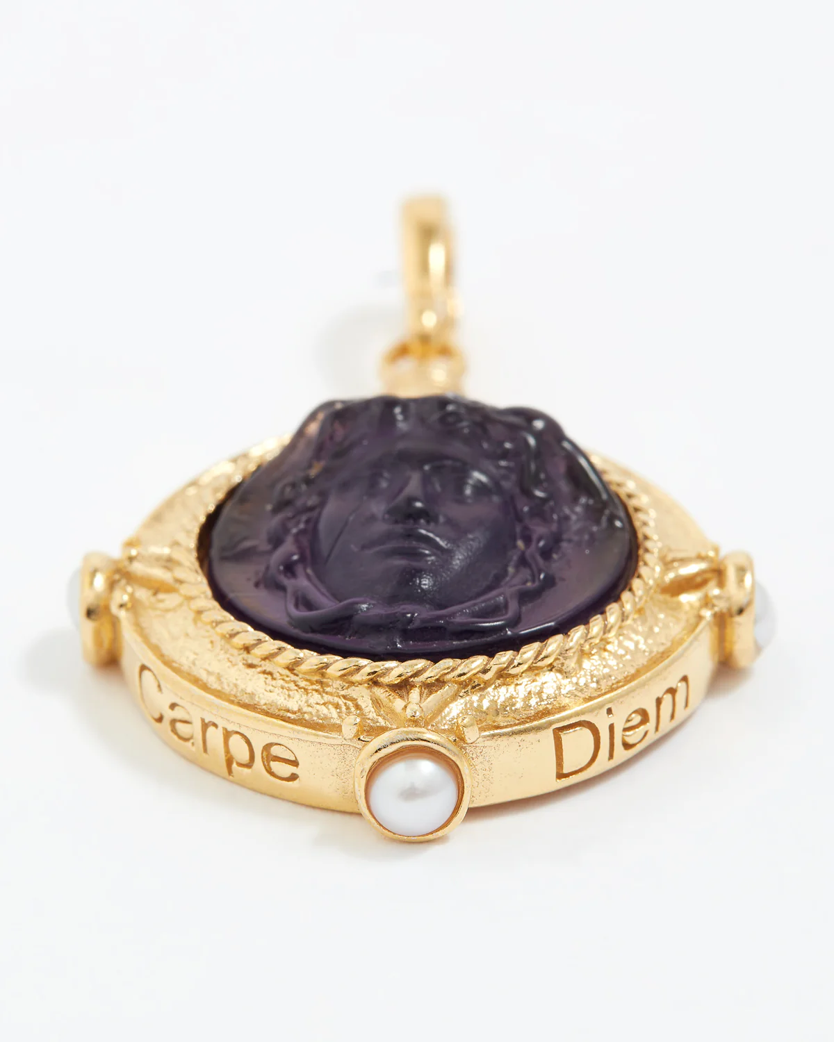 Protection Amulet Charm "Carpe Diem", Violet - Image 2