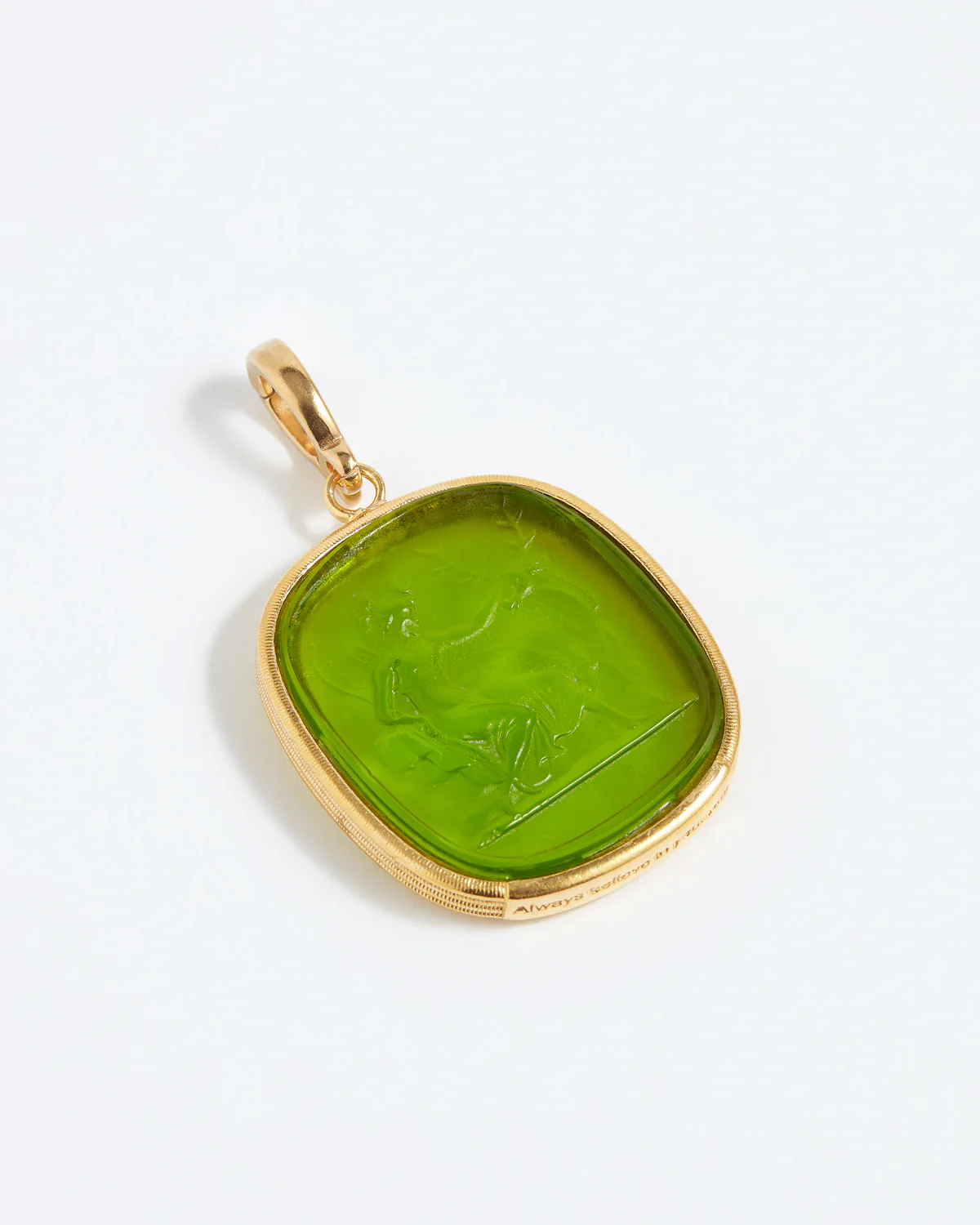 Guidance Talisman Charm "Always Believe in Yourself", Verde