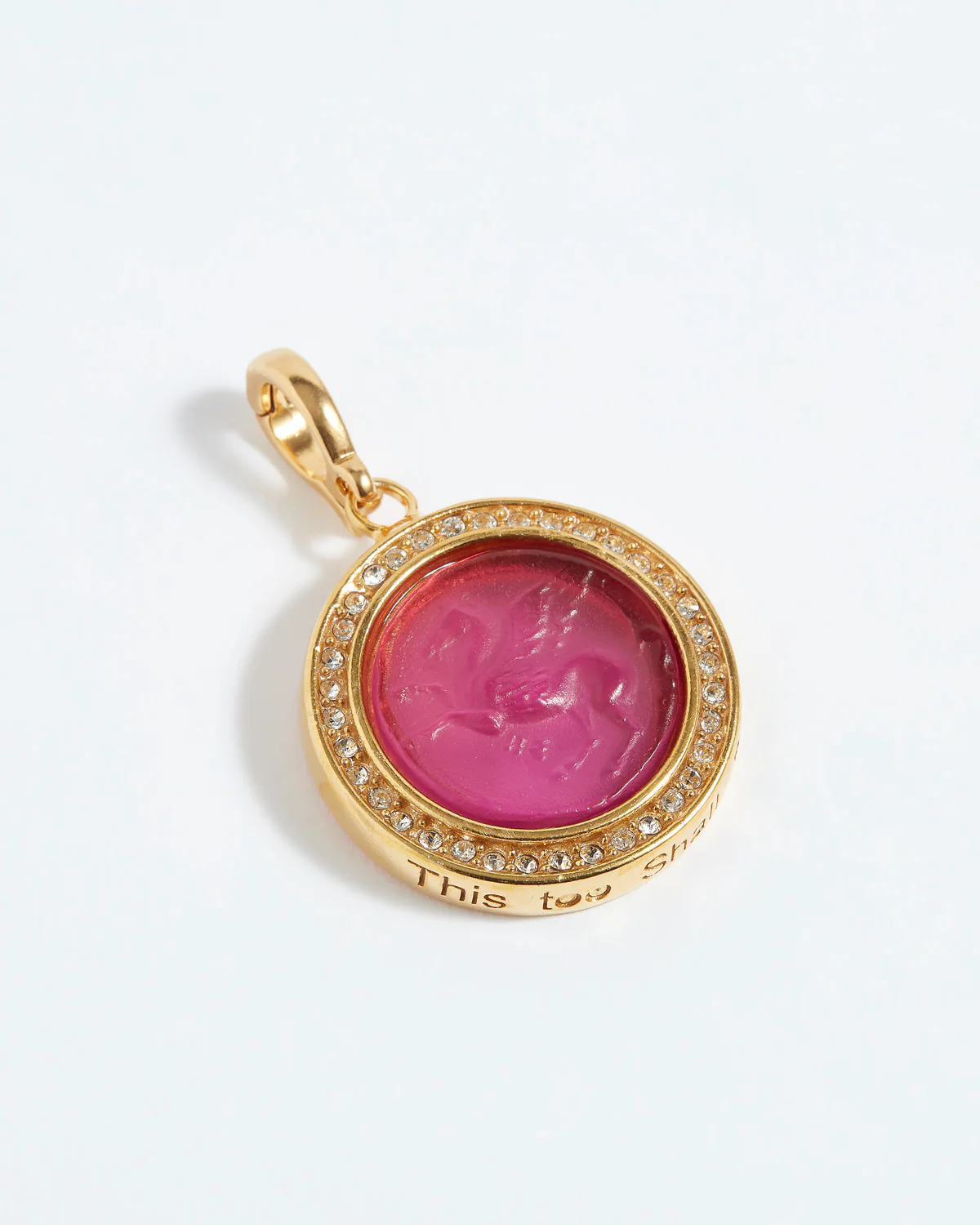 Harmony Talisman Charm "This Too Shall Pass", Magenta