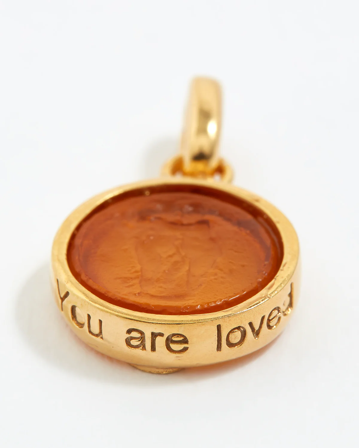 Love Talisman Charm "You Are Loved", Amber - Image 2