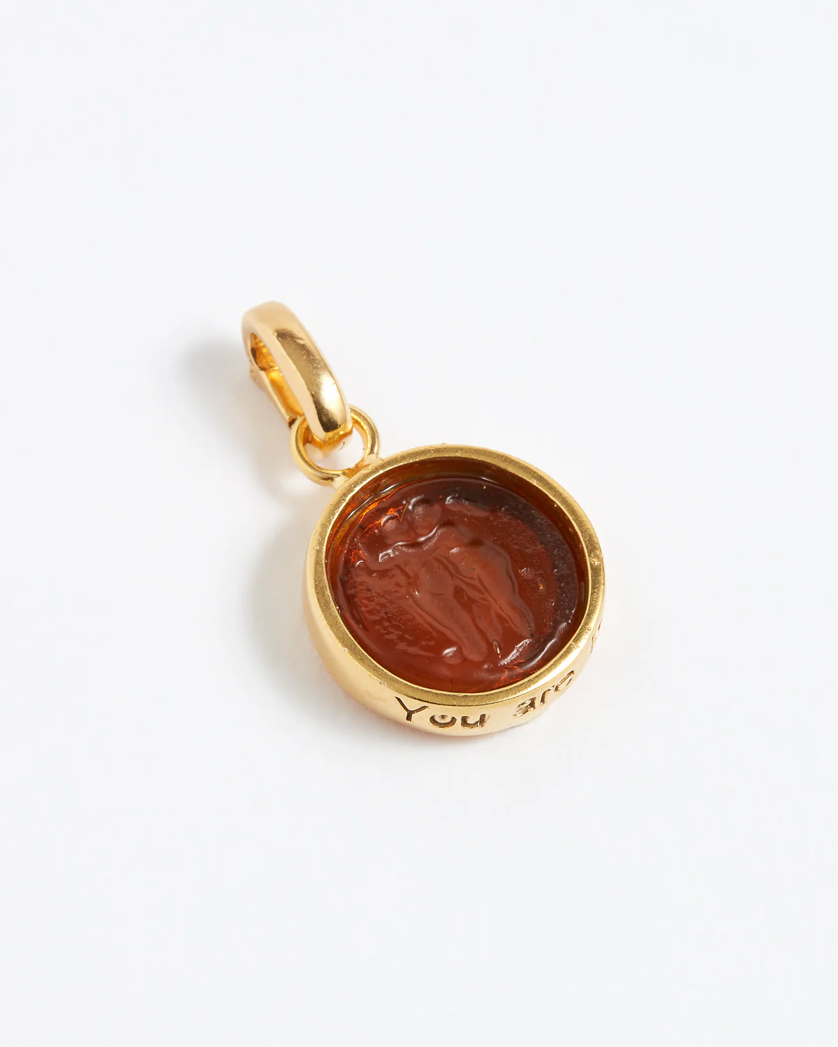 Love Talisman Charm "You Are Loved", Topaz