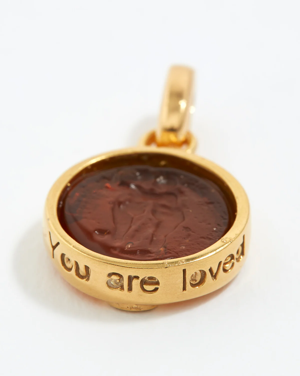 Love Talisman Charm "You Are Loved", Topaz - Image 2