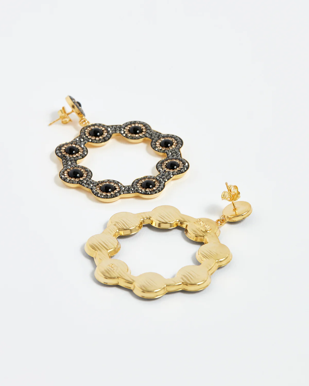 Onyx Hoop Earrings - Image 3