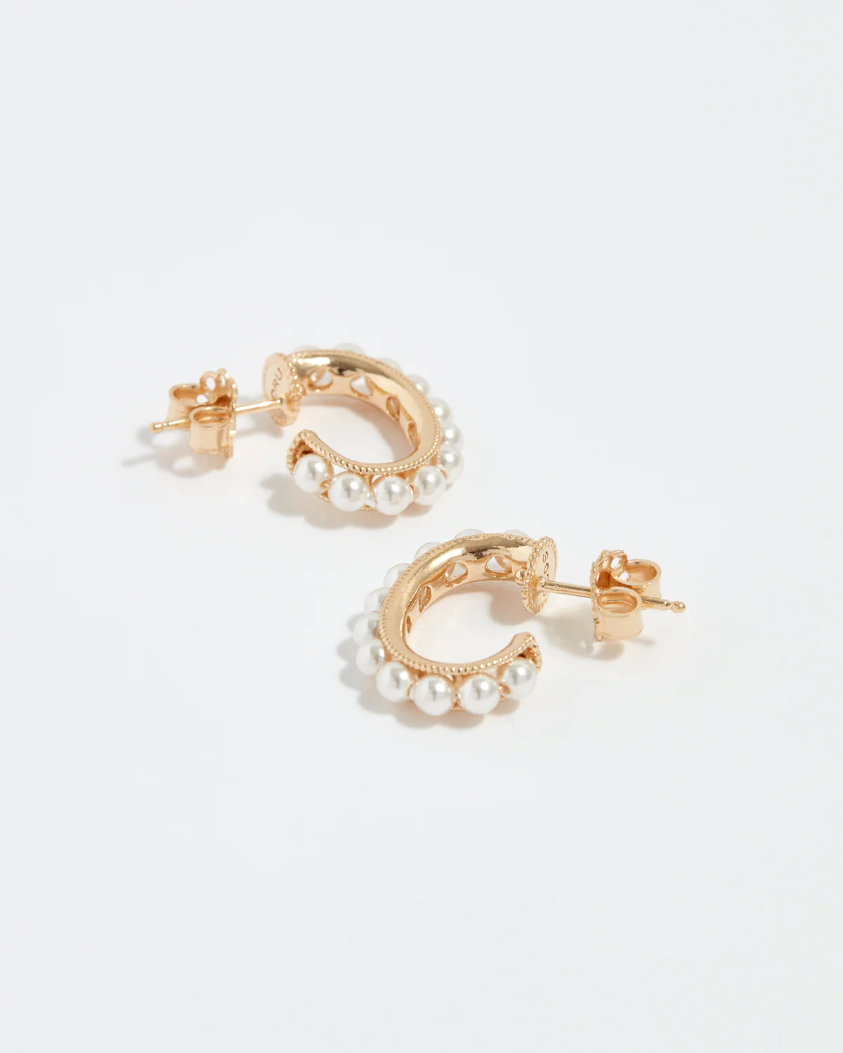 Pearl Mondello Mini Hoop Earrings - Image 3