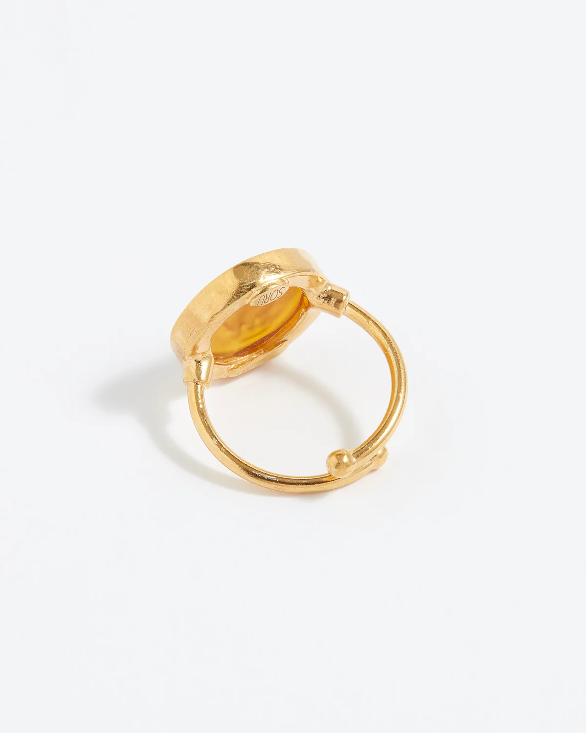 Protection Amulet Ring "This Too Shall Pass", Amber - Image 5