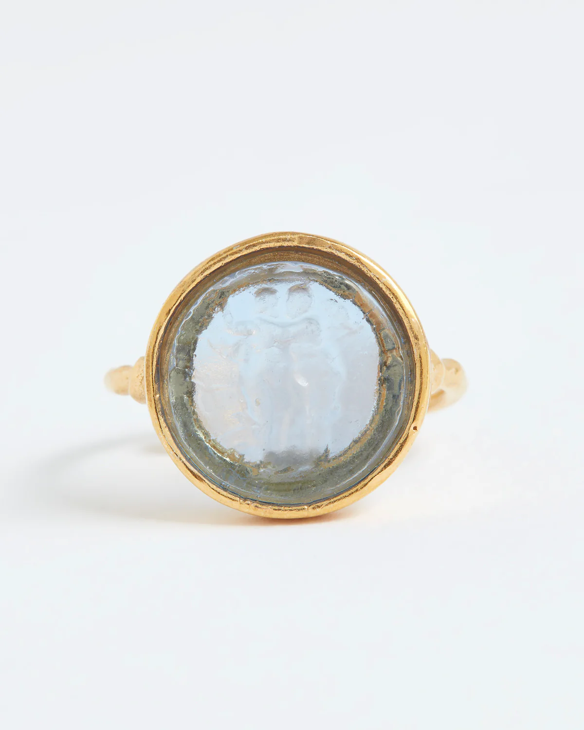 Protection Amulet Ring "This Too Shall Pass", Azure - Image 4