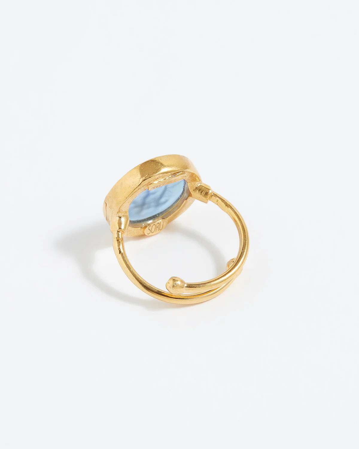 Protection Amulet Ring "This Too Shall Pass", Azure - Image 5