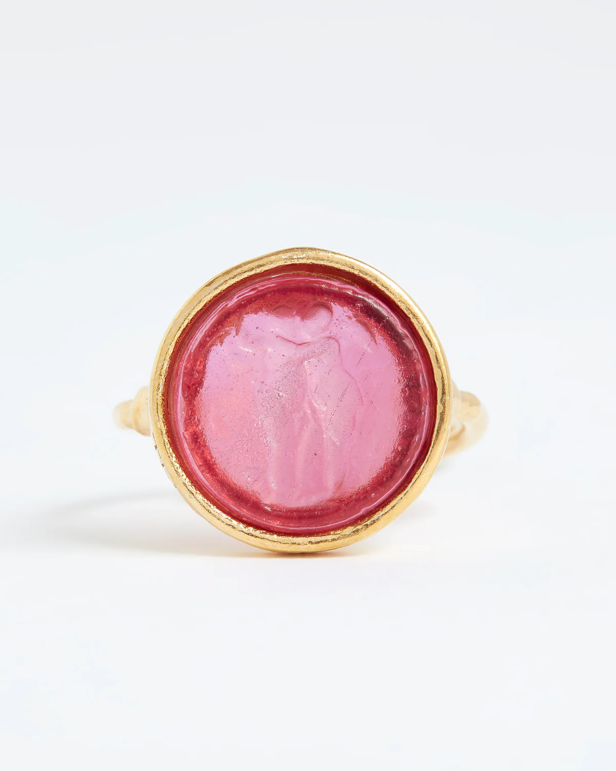 Protection Amulet Ring "This Too Shall Pass", Magenta - Image 4