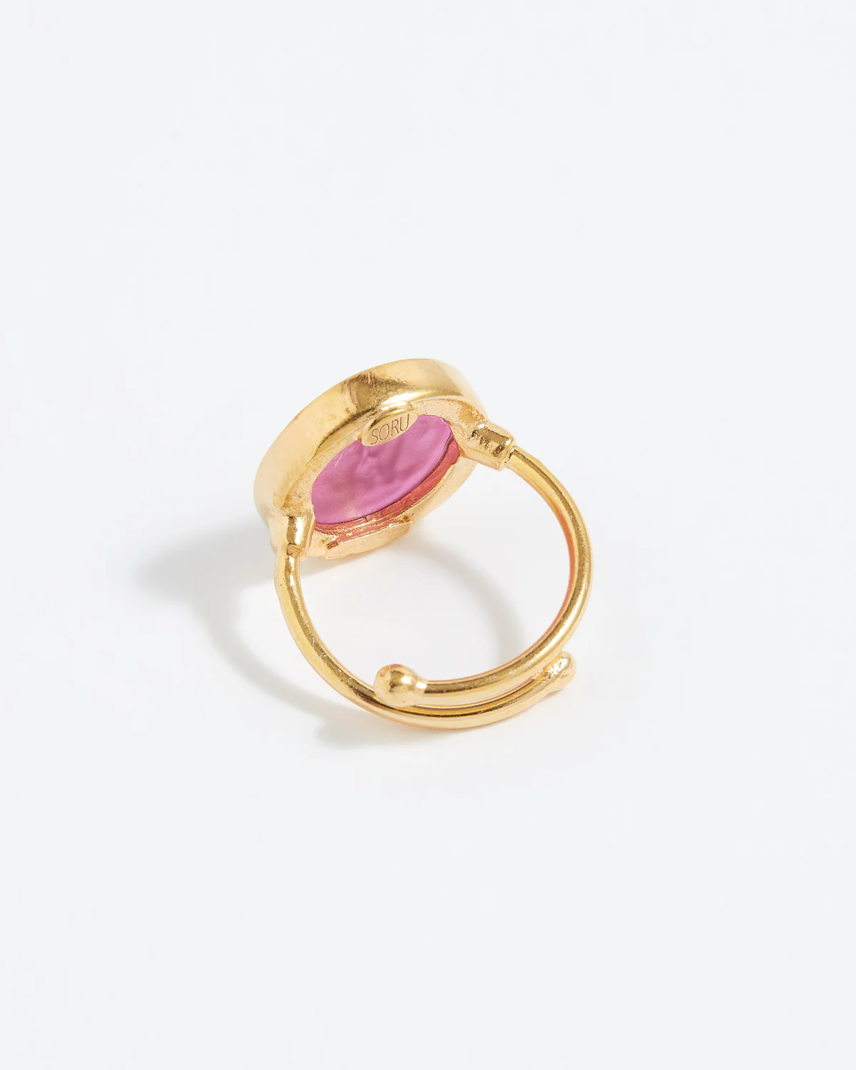 Protection Amulet Ring "This Too Shall Pass", Magenta - Image 5