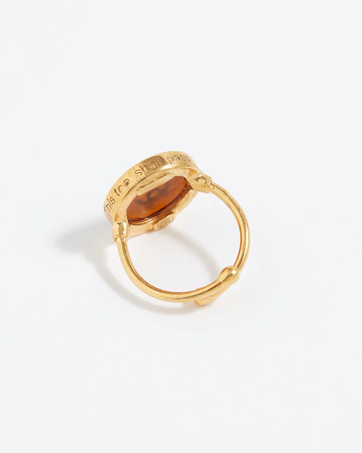 Protection Amulet Ring "This Too Shall Pass", Topaz - Image 5