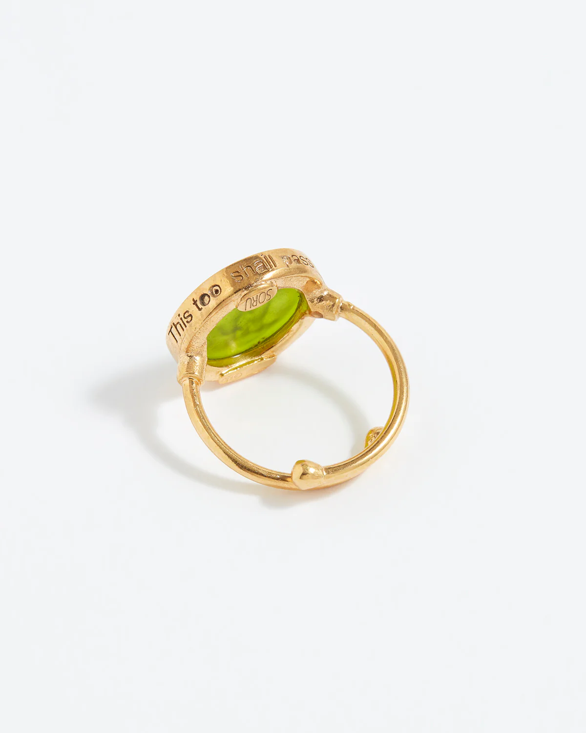 Protection Amulet Ring "This Too Shall Pass", Verde - Image 5