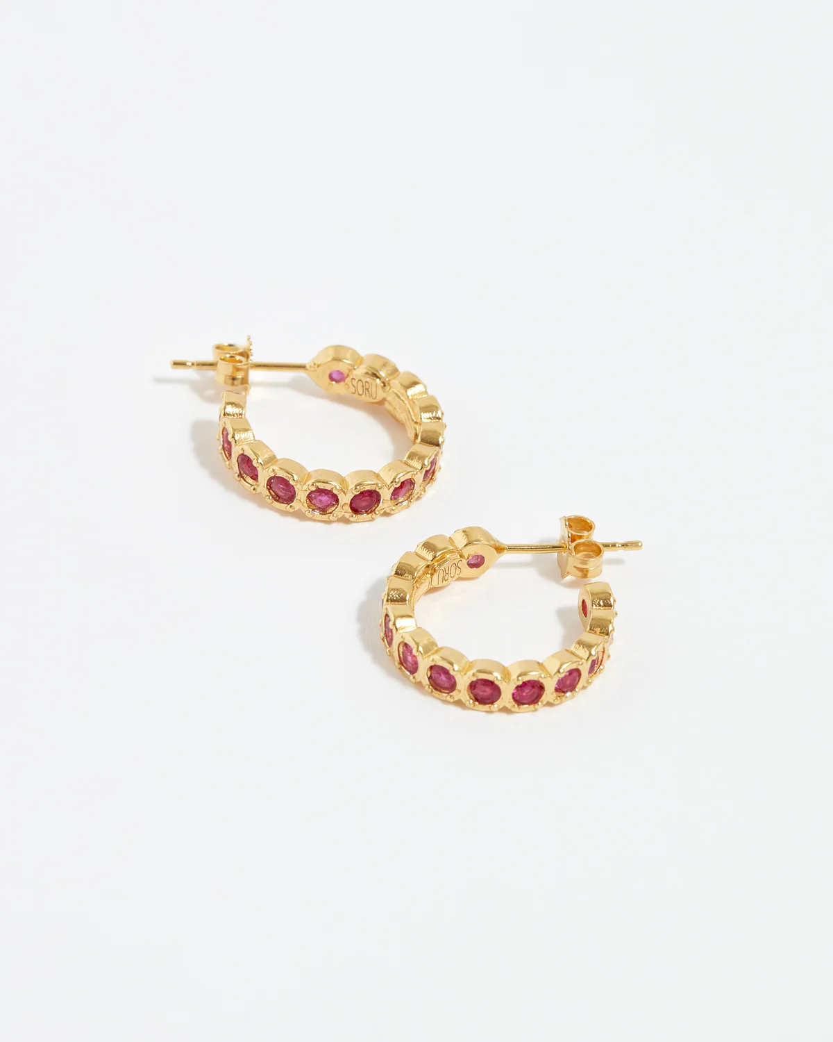 Red Etruria Hoop Earrings - Image 3
