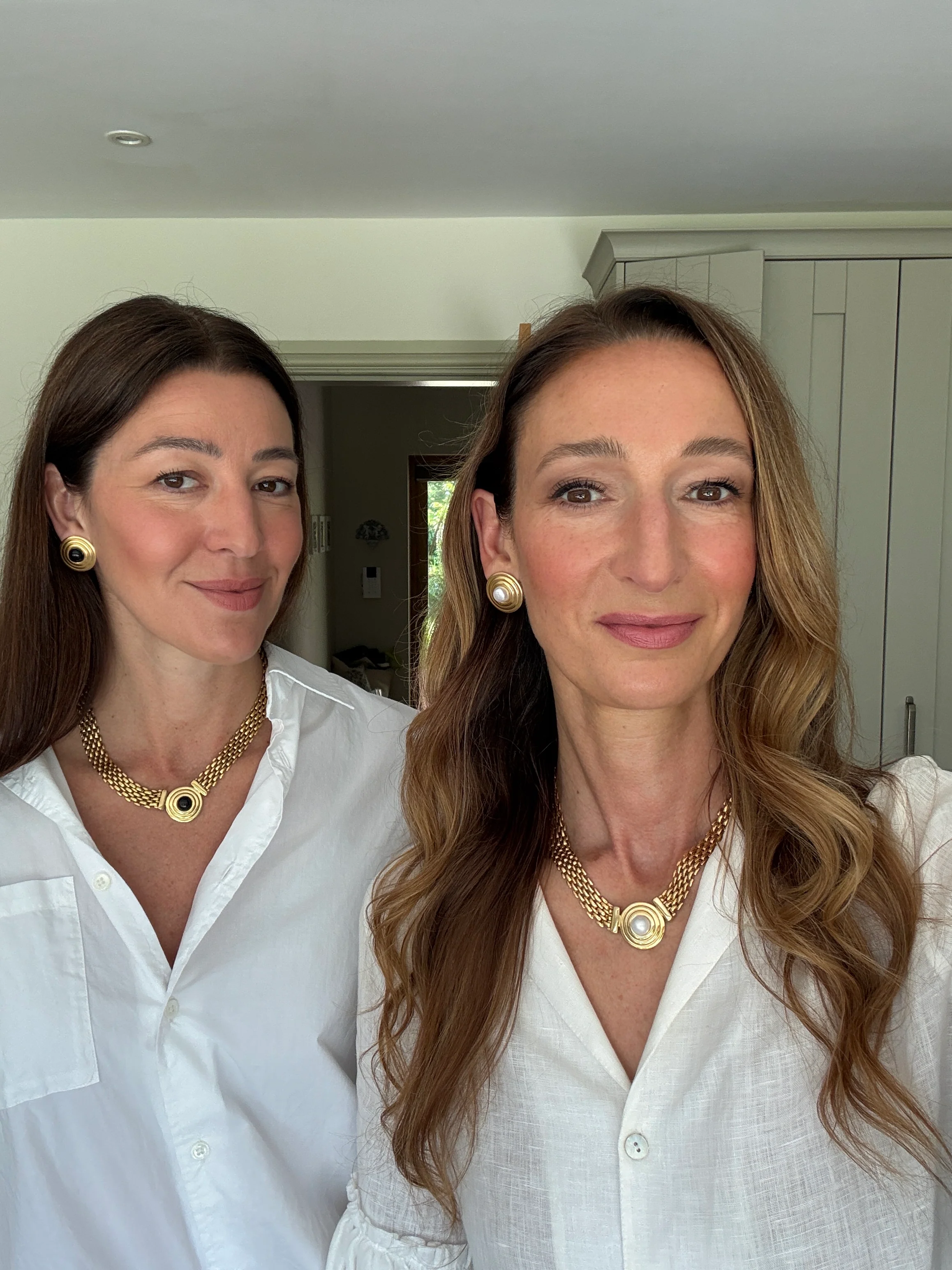 Roma Earrings, Pearl - Image 3