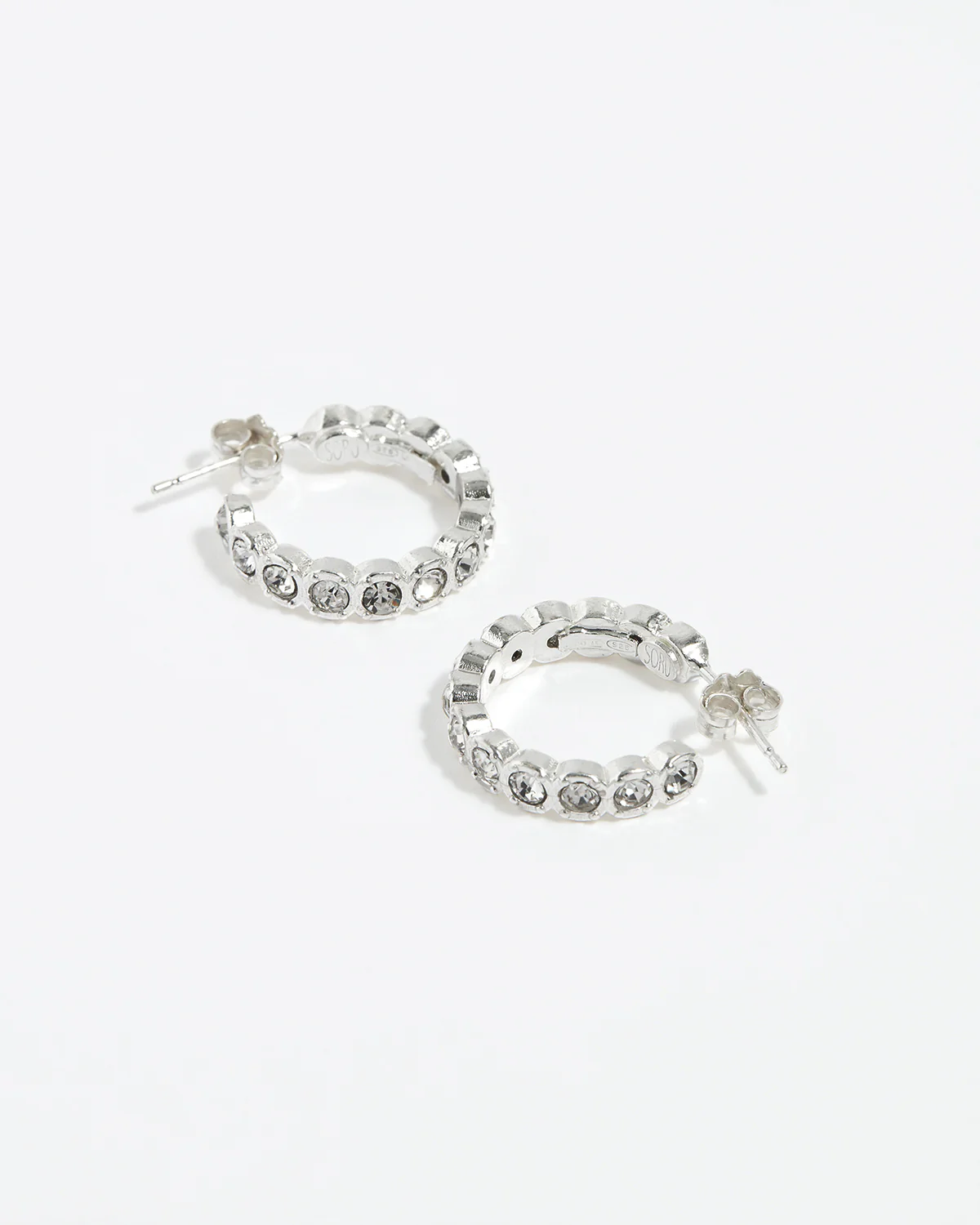 Silver Etruria Hoop Earrings - Image 3