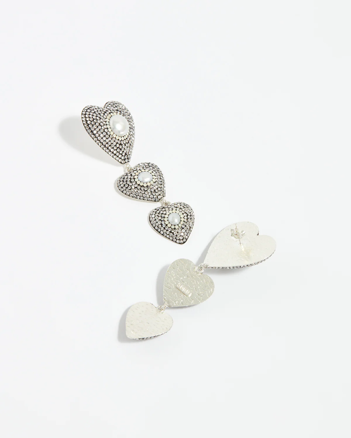 Silver Heart Earrings - Image 4