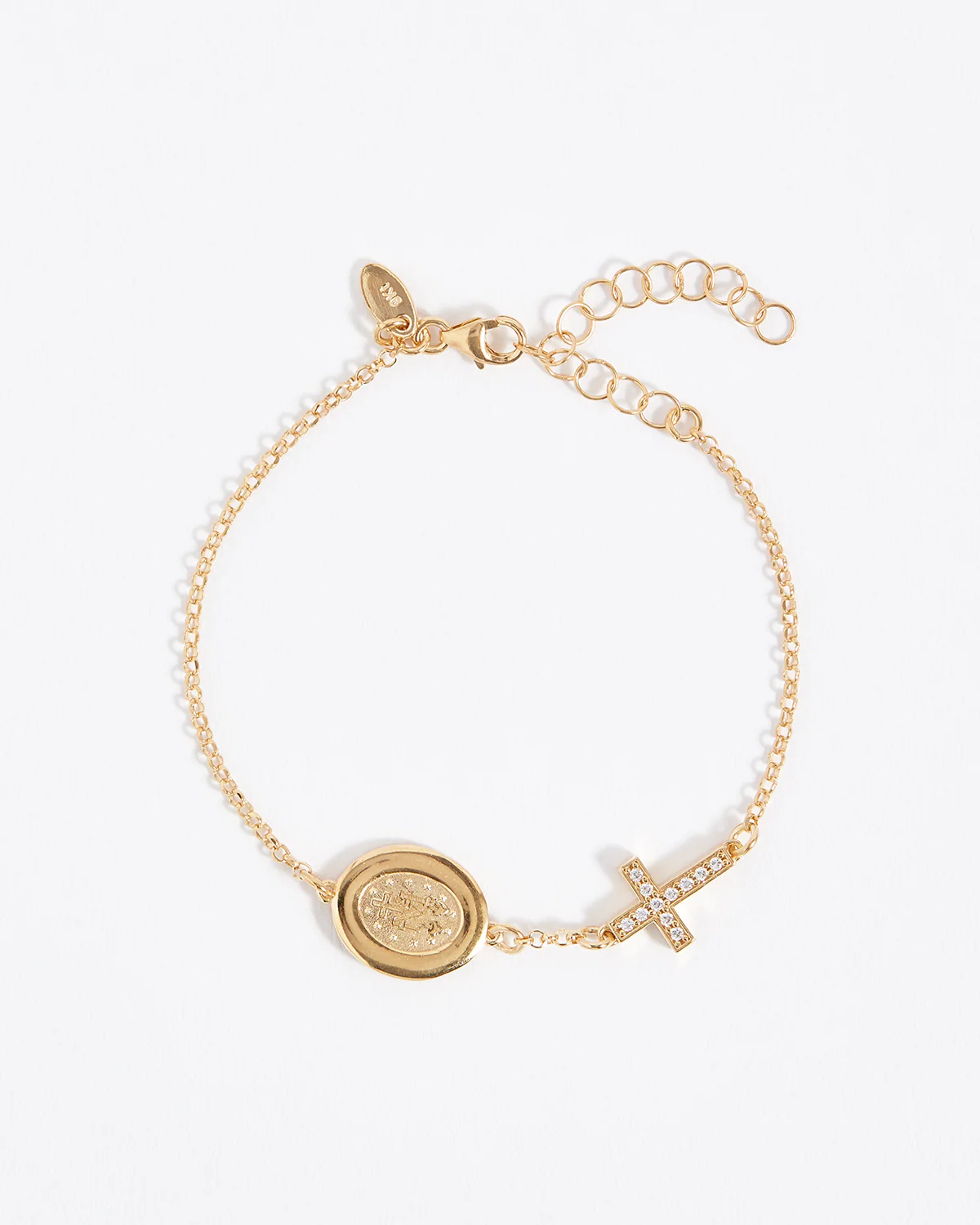 Solid Gold Madonna Bracelet - Image 3