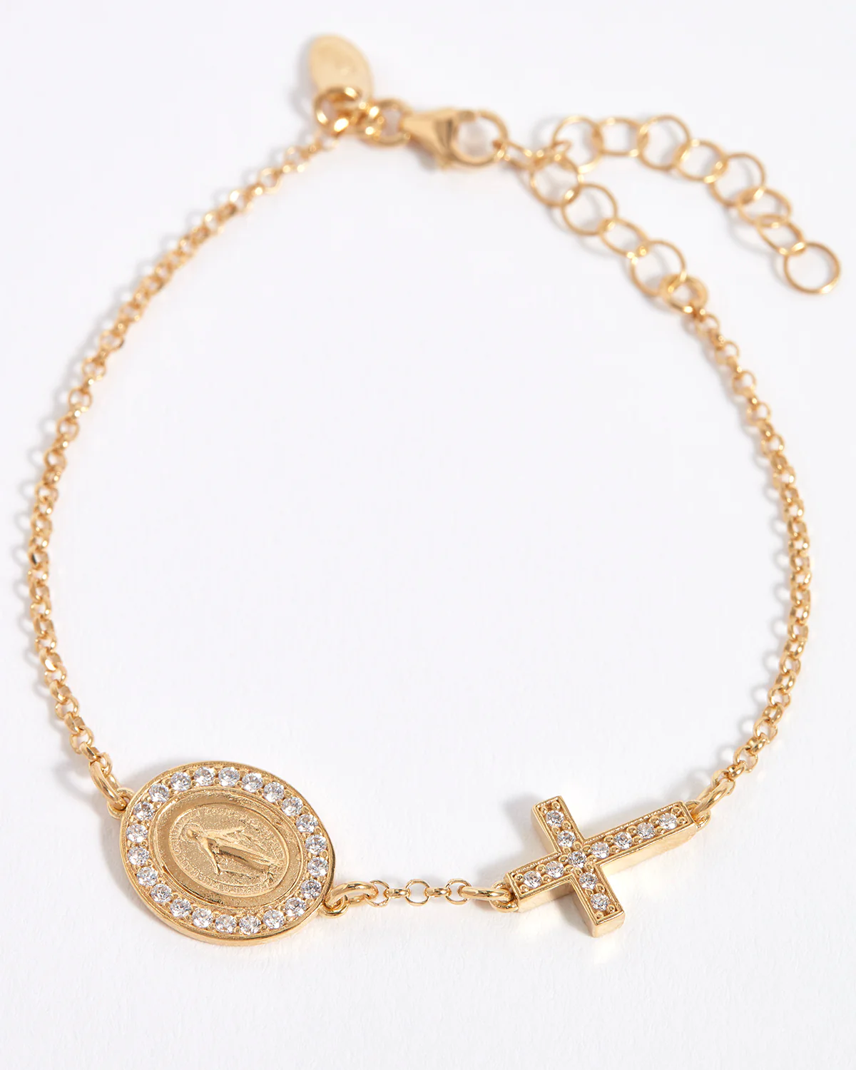 Solid Gold Madonna Bracelet - Image 4