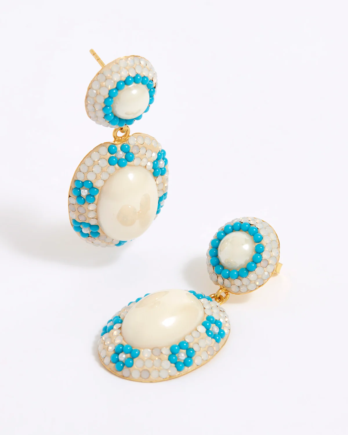 Turquoise Flower Drop Earrings