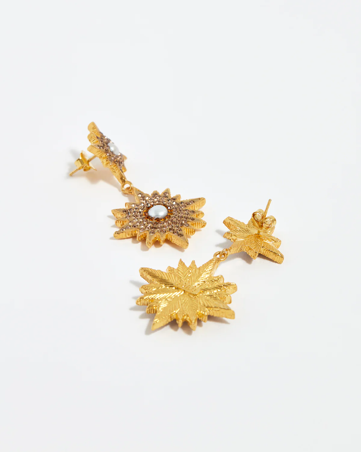 Supernova Earrings, Gold - Image 3