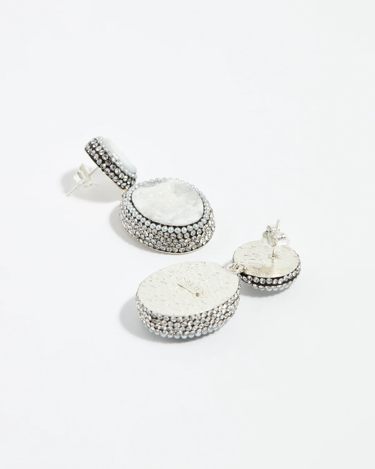 White Chalcedony Earrings - Image 3